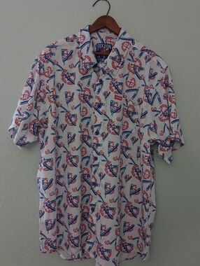 Dixxon White Short-Sleeve Button-Up Shirt High And Tight Cutthroat Razor Barber